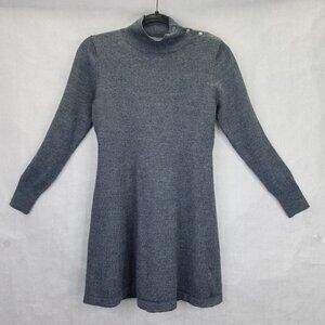 Jones New York JNY Tunic Sweater Women's M Mock Neck Merino Wool Minimalist Luxe